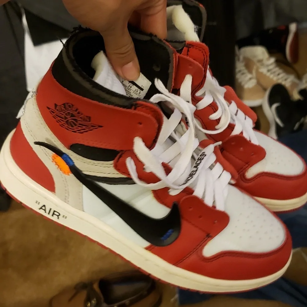 Jordan Red White Black High-Top Sneakers